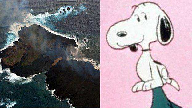 Nishinoshima Island and Snoopy