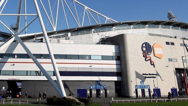 Reebok Stadium, home of Bolton Wanderers