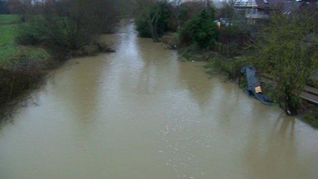 Flooding in Yalding in Kent