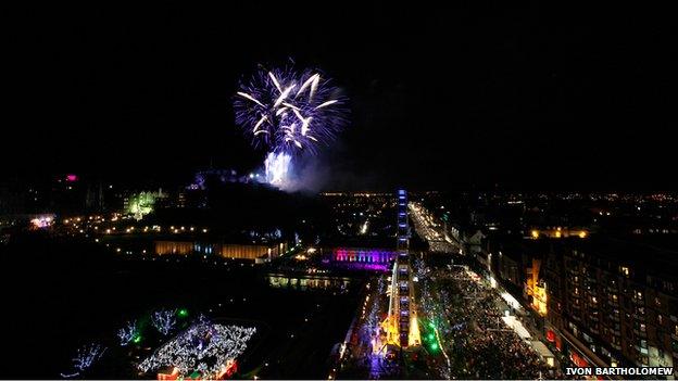 Princes Street Hogmanay scene