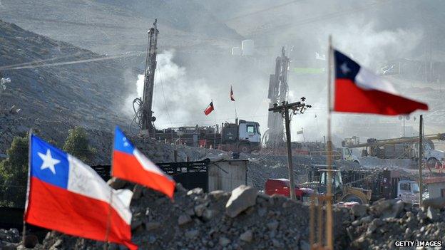 The drill at the San Jose mine