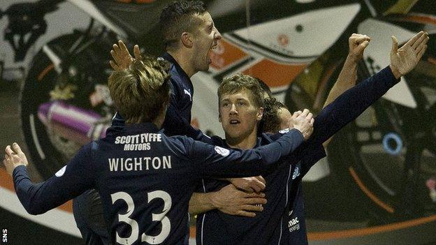 Dundee players celebrating