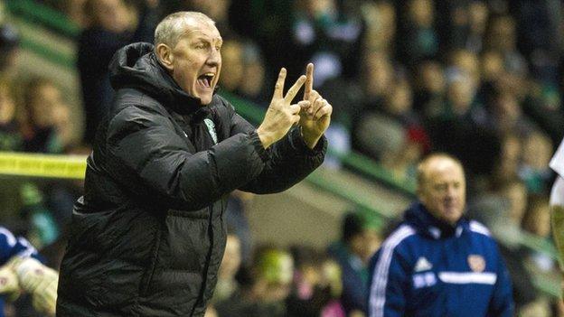 Hibs manager Terry Butcher