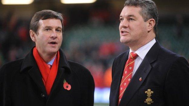 WRU chief Roger Lewis and chairman David Pickering