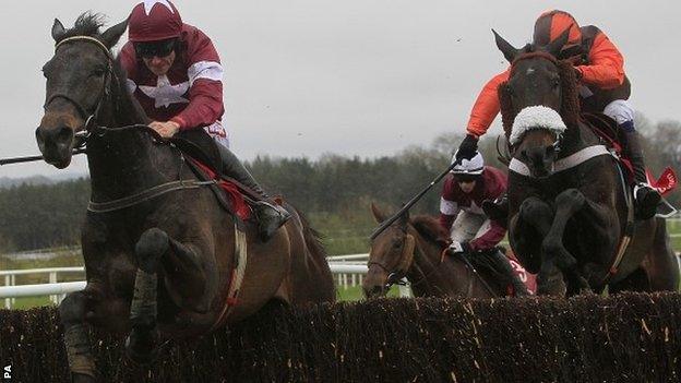 Sir Des Champs beating Long Run at Punchestown