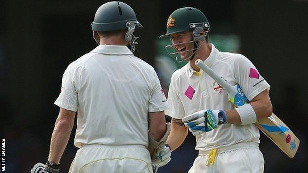 Chris Rogers and Michael Clarke