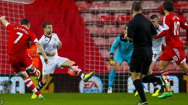 Rickie Lambert scores for Southampton