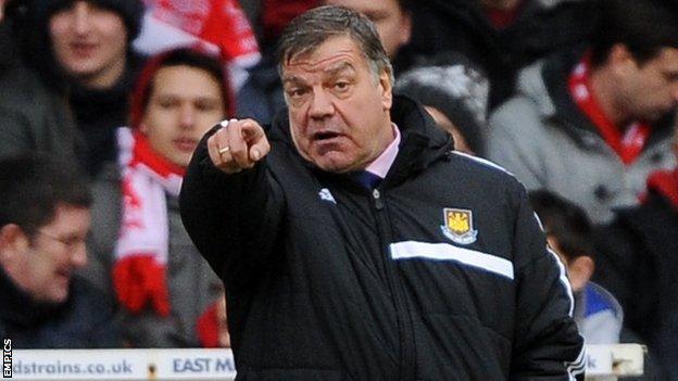 West Ham manager Sam Allardyce