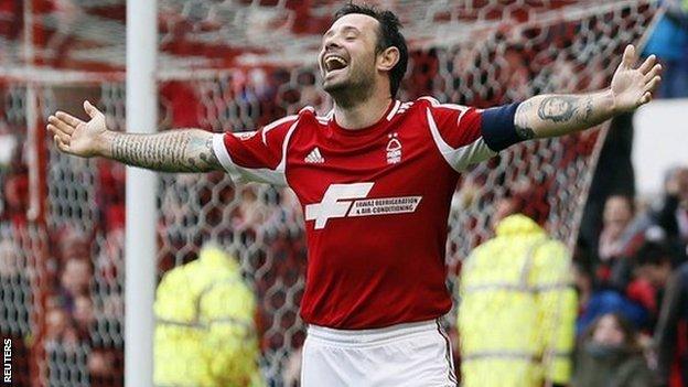 Nottingham Forest captain Andy Reid scoring against West Ham