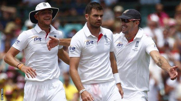 Stuart Broad, James Anderson & Kevin Pietersen