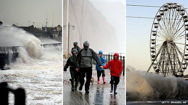 Stormy weather battering the UK