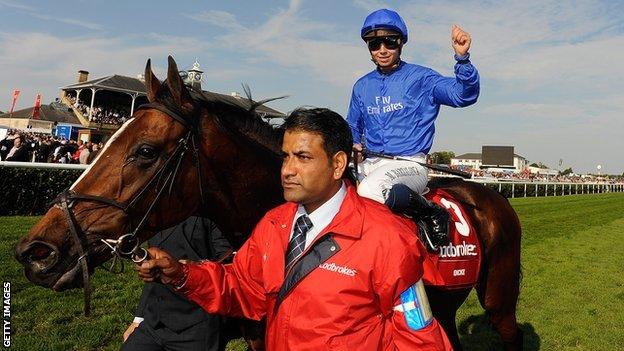 Mikhael Barzelona wins the St Leger on Encke