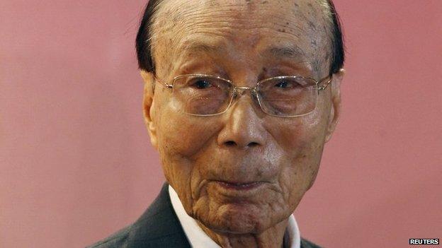 Hong Kong tycoon Run Run Shaw, in file image from 28 September 2010