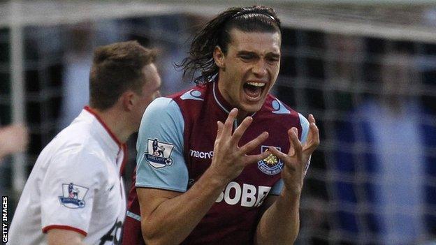 West Ham United striker Andy Carroll