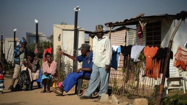 Residents of Diepsloot in Johannesburg