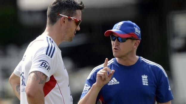 Kevin Pietersen and Andy Flower