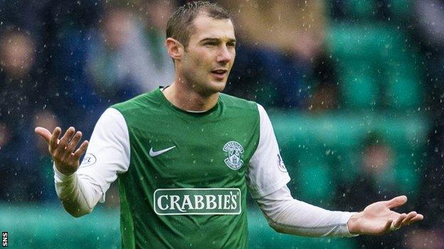 Hibernian midfielder Kevin Thomson