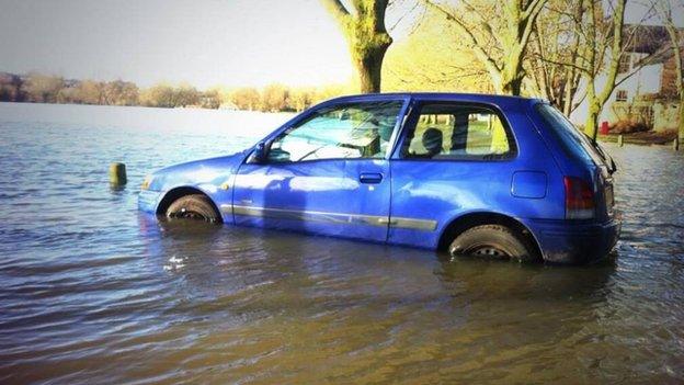 Flooding near Port Meadow