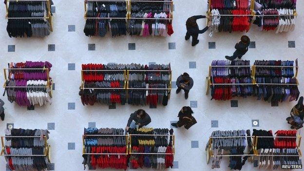 File photo: Customers shopping in China