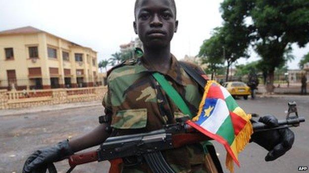 A Seleka rebel in Bangui (25 March 2013)