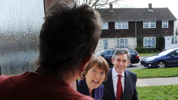 Harriet Harman and Gordon Brown