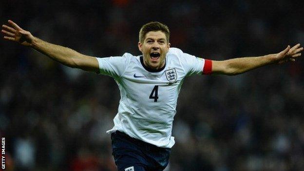 England captain Steven Gerrard