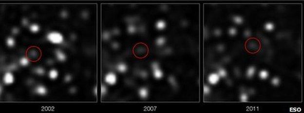 The cloud was spotted in 2011 hurtling towards the galactic core