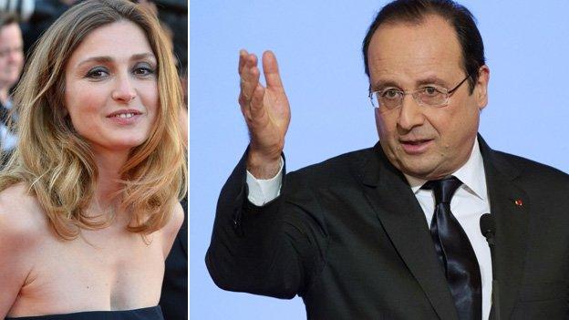 Gayet (l) and Hollande