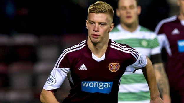 Hearts midfielder Adam King