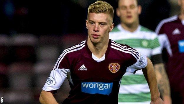 Hearts midfielder Adam King