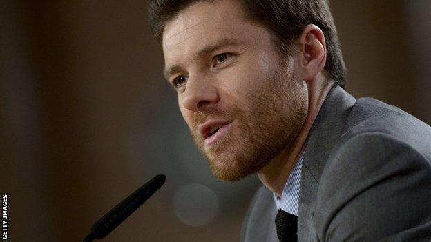 Real Madrid midfielder Xabi Alonso