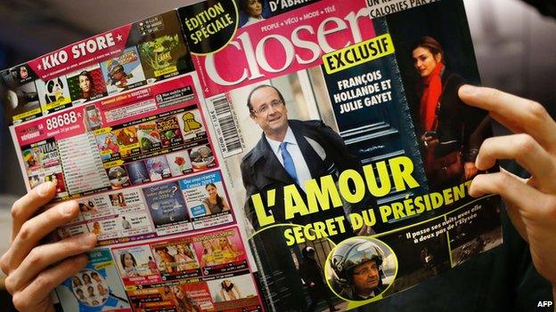 Closer magazine splash on President Hollande, 10 Jan 14