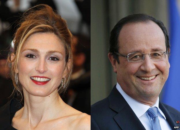 Julie Gayet and Francois Hollande - file pics