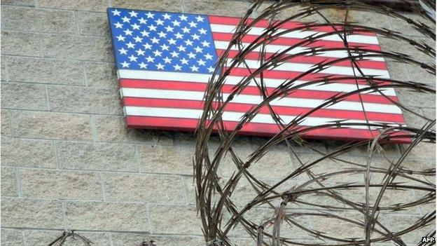 The US flag is viewed at the US Naval Base in Guantanamo Bay, Cuba in this August 7, 2013 file photo