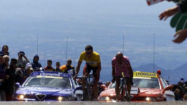 Lance Armstrong and Marco Pantani, on Mont Ventoux (2000)