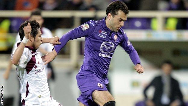 Fiorentina's Giuseppe Rossi