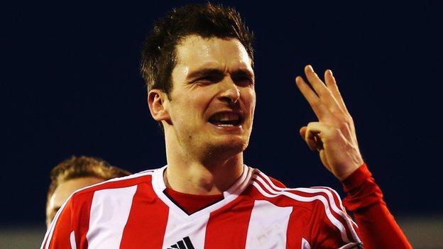 Adam Johnson celebrates Fulham v Sunderland