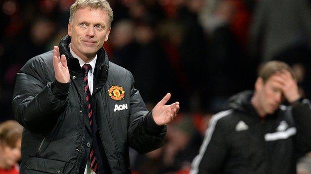 David Moyes Manchester United v Swansea