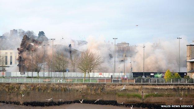 Demolition of Capitol car park, Newport