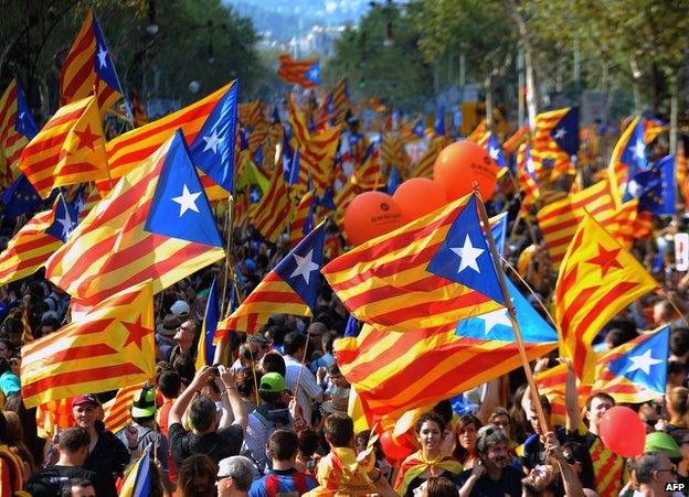 Barcelona pro-independence rally, 11 Sep 12