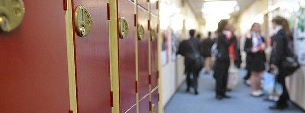 A school corridor