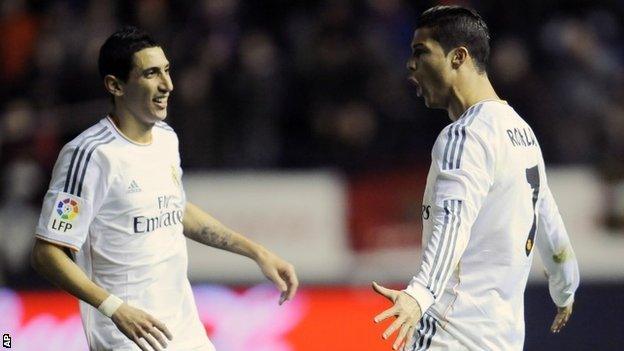 Angel di Maria and Cristiano Ronaldo