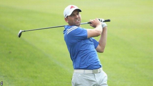 Sergio Garcia swinging club