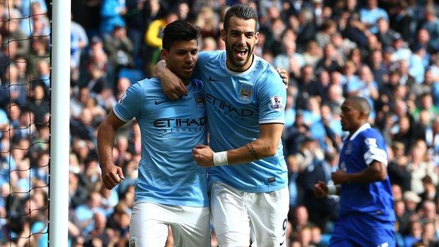 Sergio Aguero and Alvaro Negredo