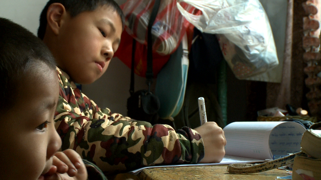 Mr and Mrs Zhang, who live in the village of Beigaoli, in eastern China's Shandong province, have two boys