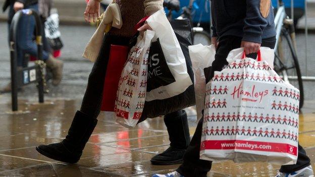 Christmas shoppers in London