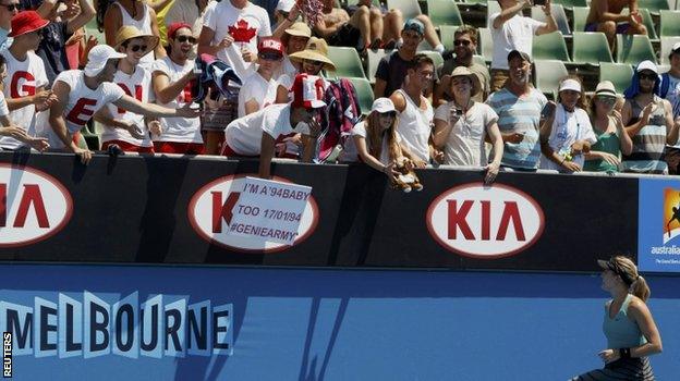 Genie Bouchard and her fans