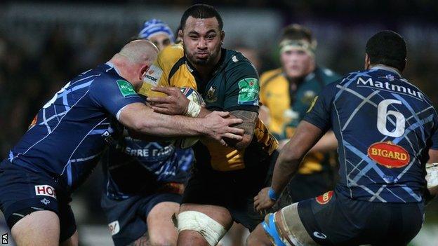 Samoa Manu on the charge for Northampton