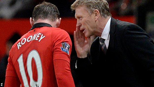 Wayne Rooney and David Moyes