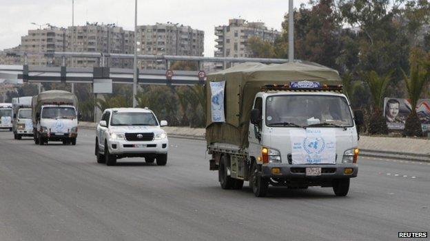 UN Relief and Works Agency officials have tried to deliver aid to Yarmouk during the week (13 Jan 2014)